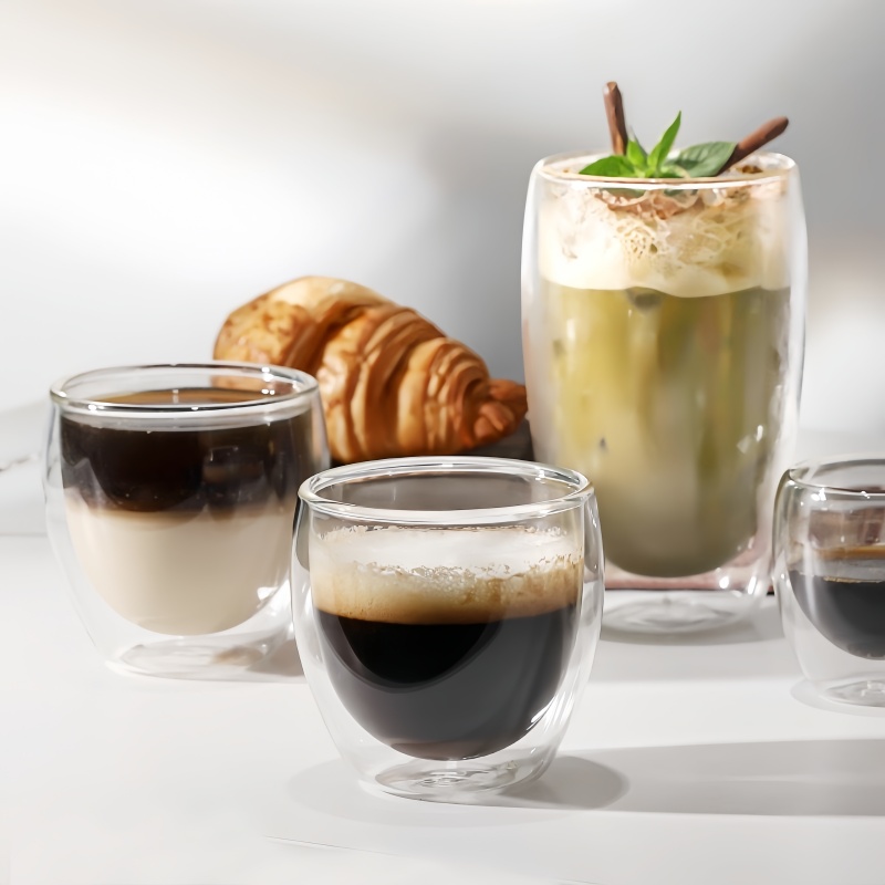 Espresso Shot Glass - Szklanka z podwójnymi ściankami, przezroczysta, do