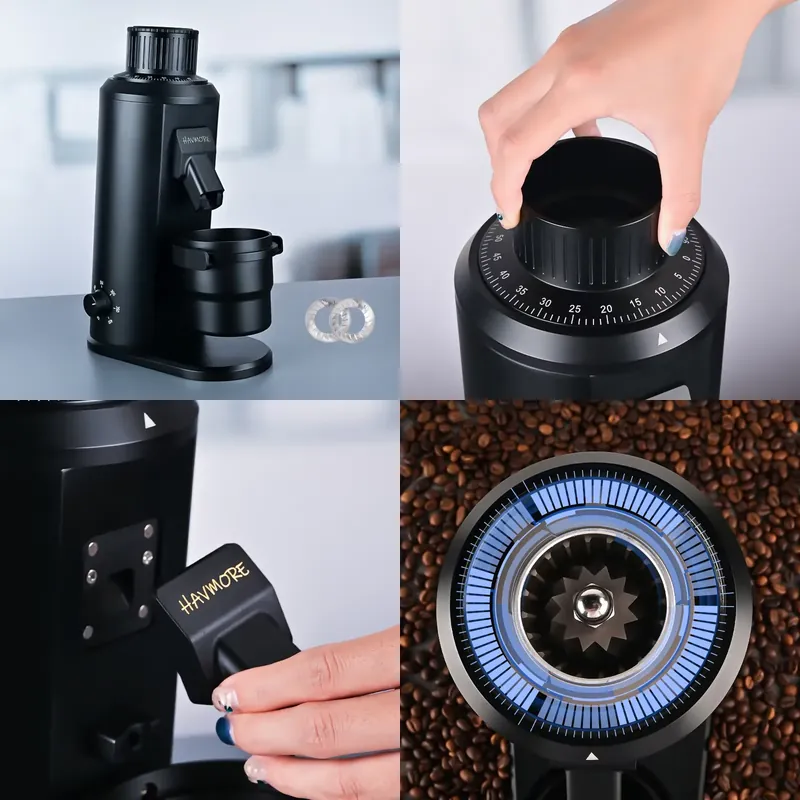 Coffee Grinder Burr Flat - Automatyczny młynek do kawy HAVMORE z